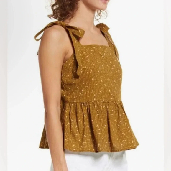 NWT Madewell Rosalie Tie Strap Top In Daisy Stitch Medium - Picture 2 of 12